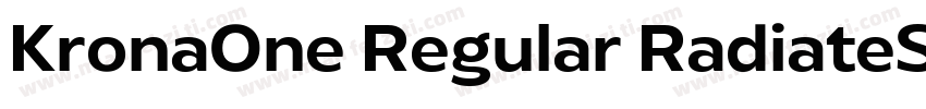 KronaOne Regular RadiateSans Bold字体转换